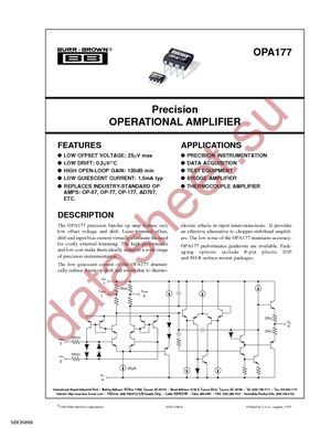 OPA177GS/2K5 datasheet  